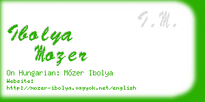 ibolya mozer business card
