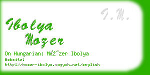 ibolya mozer business card